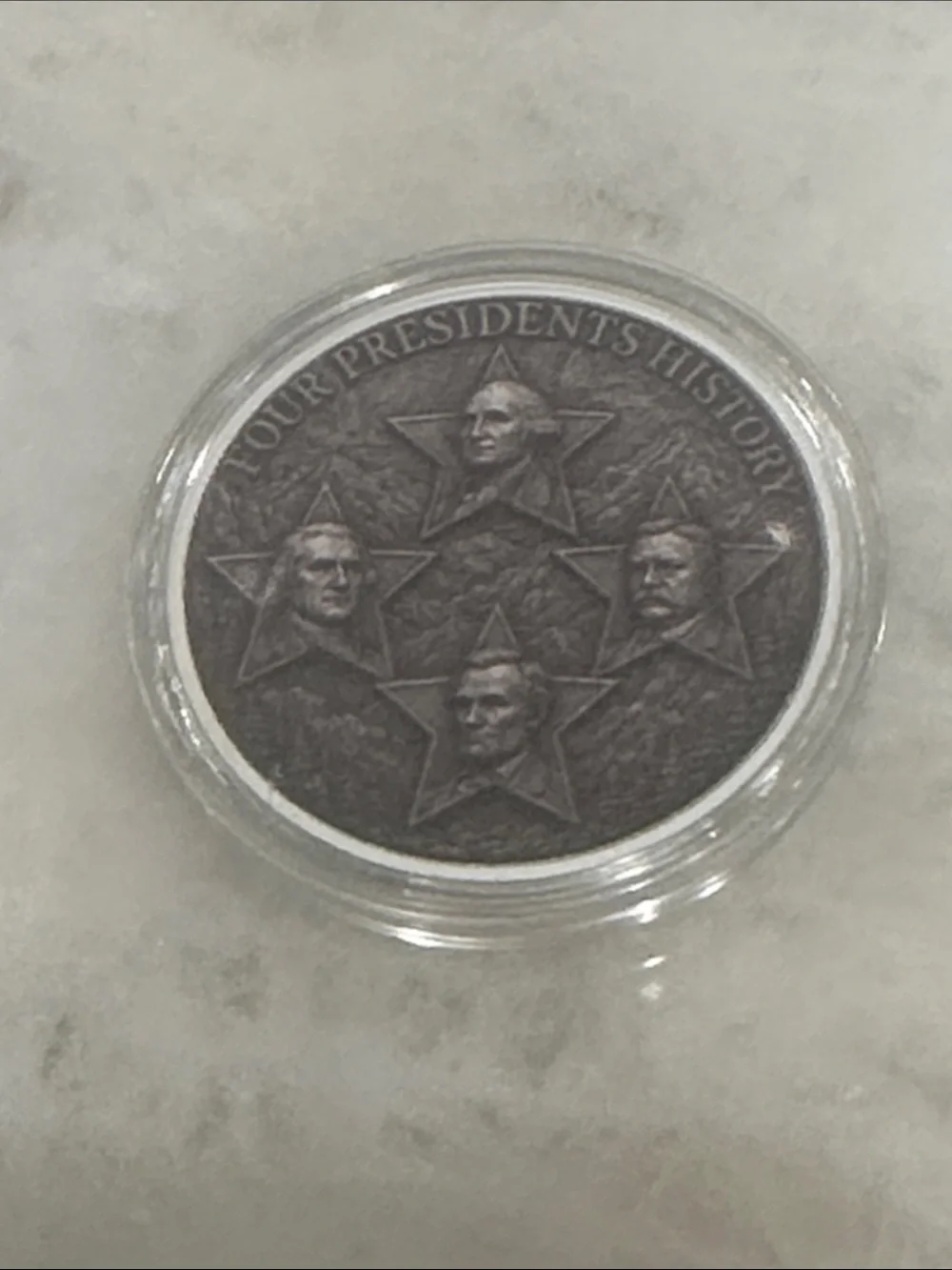 Men's Black Mount Rushmore Commemorative Coin